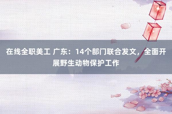 在线全职美工 广东：14个部门联合发文，全面开展野生动物保护工作