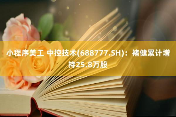 小程序美工 中控技术(688777.SH)：褚健累计增持25.8万股